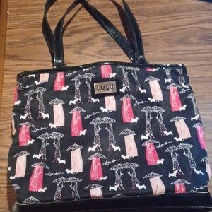 Lulu Guinness Umbrella Dog Polka Dot Purse